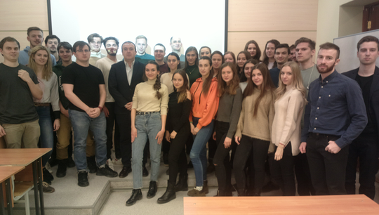 Prof. Darko Vukovic with the students of the BA programme Internaitonal Ecnomics and Business